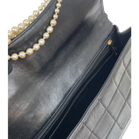 CHANEL Black Pearl Chain Shoulder Bag A-A6102 - Picture 10 of 10